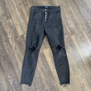 Women’s Gap Stretch High Rise Jegging Black Ankle Length Size 6/28